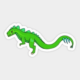 Green Dinosaur :: Dragons and Dinosaurs Sticker